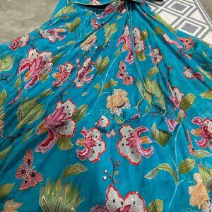 Vibrant Turquoise  Blue Indian Pakistani wedding party Lehenga Choli